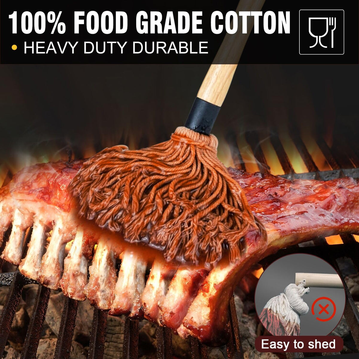Walfos replacement heads allow quick sauce swaps during grilling.