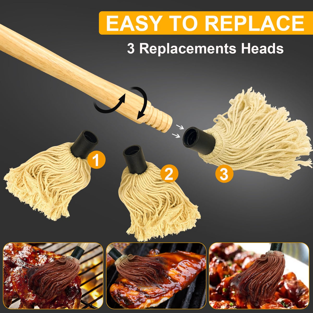 Walfos 3-head kit supports separate sauce applications during cookouts.