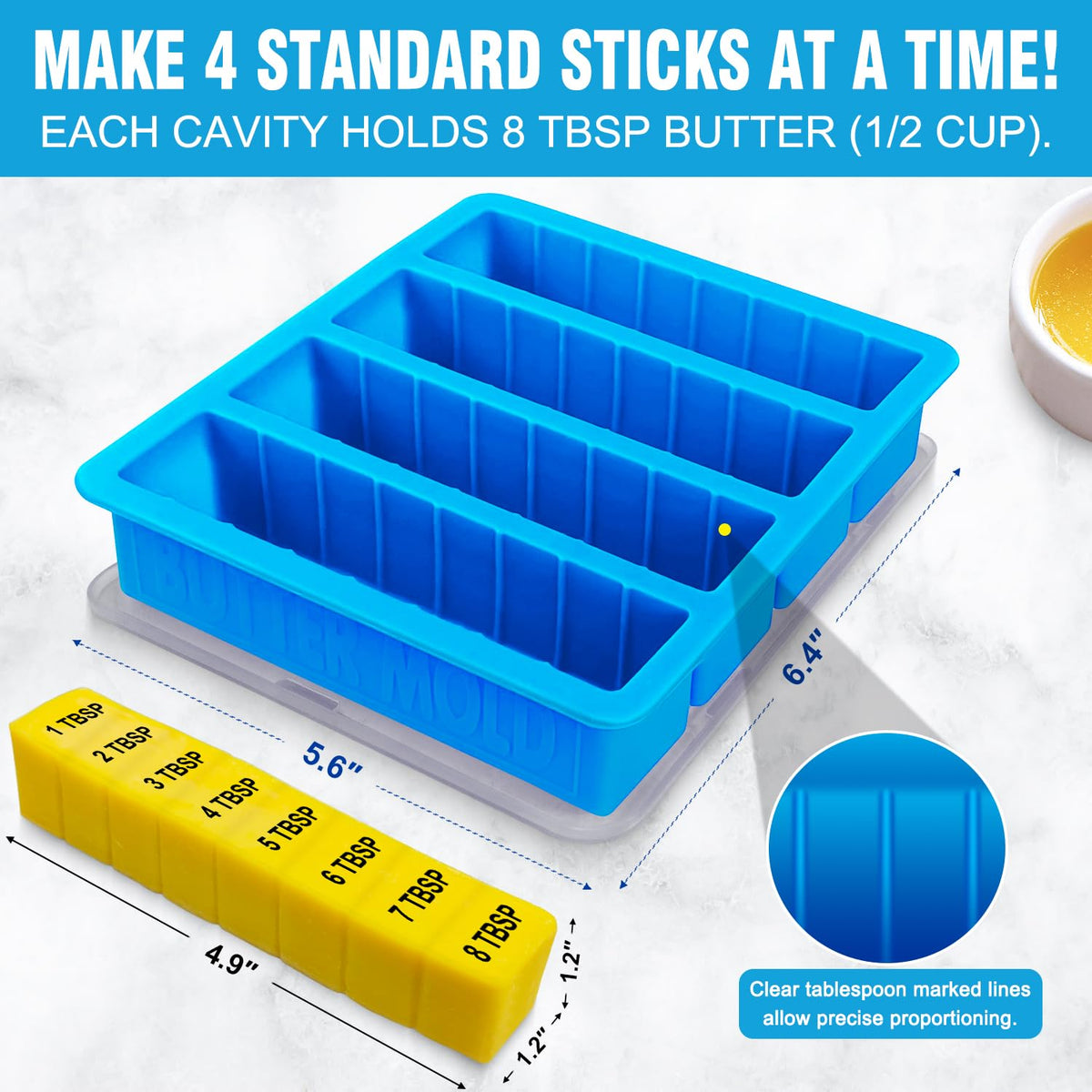 Walfos butter mold nonstick tray enables effortless release and quick cleanup