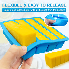 Walfos butter mold standard cavity for four sticks with measurement lines