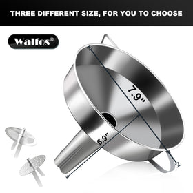 Walfos cleaning brush included for quick funnel maintenance