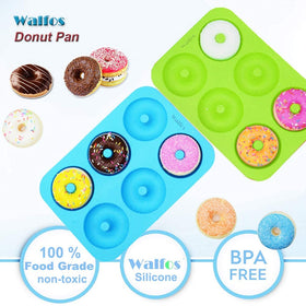Walfos donut pan wide temperature range for versatile bakes.