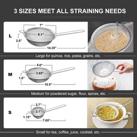 Walfos fat skimmer spoon removing grease from stock or sauce.