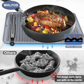 Walfos foldable trivet stores compactly when not in use.