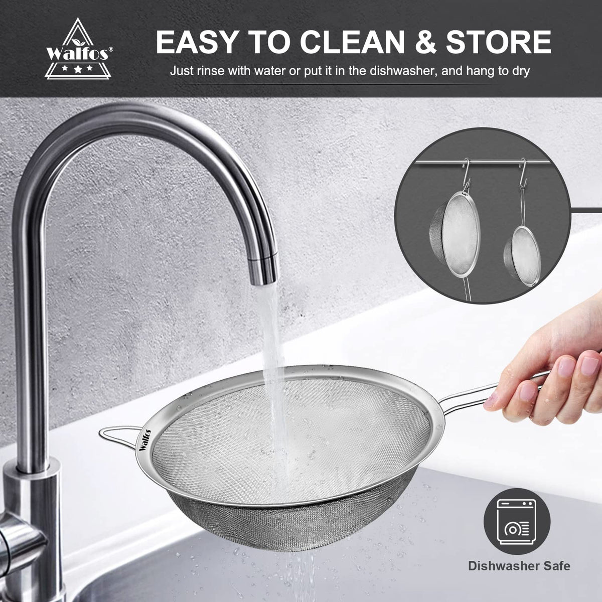 Walfos hanging storage loop for compact kitchen organization