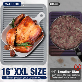 Walfos heat-resistant trivet with raised ridges protecting surfaces.