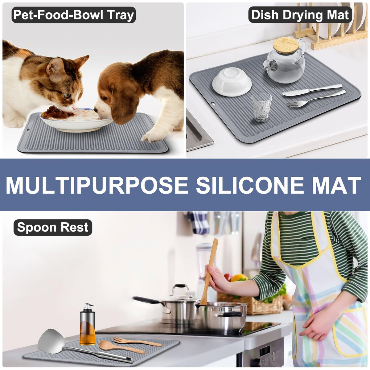 Walfos counter protector for quartz countertops during serving.