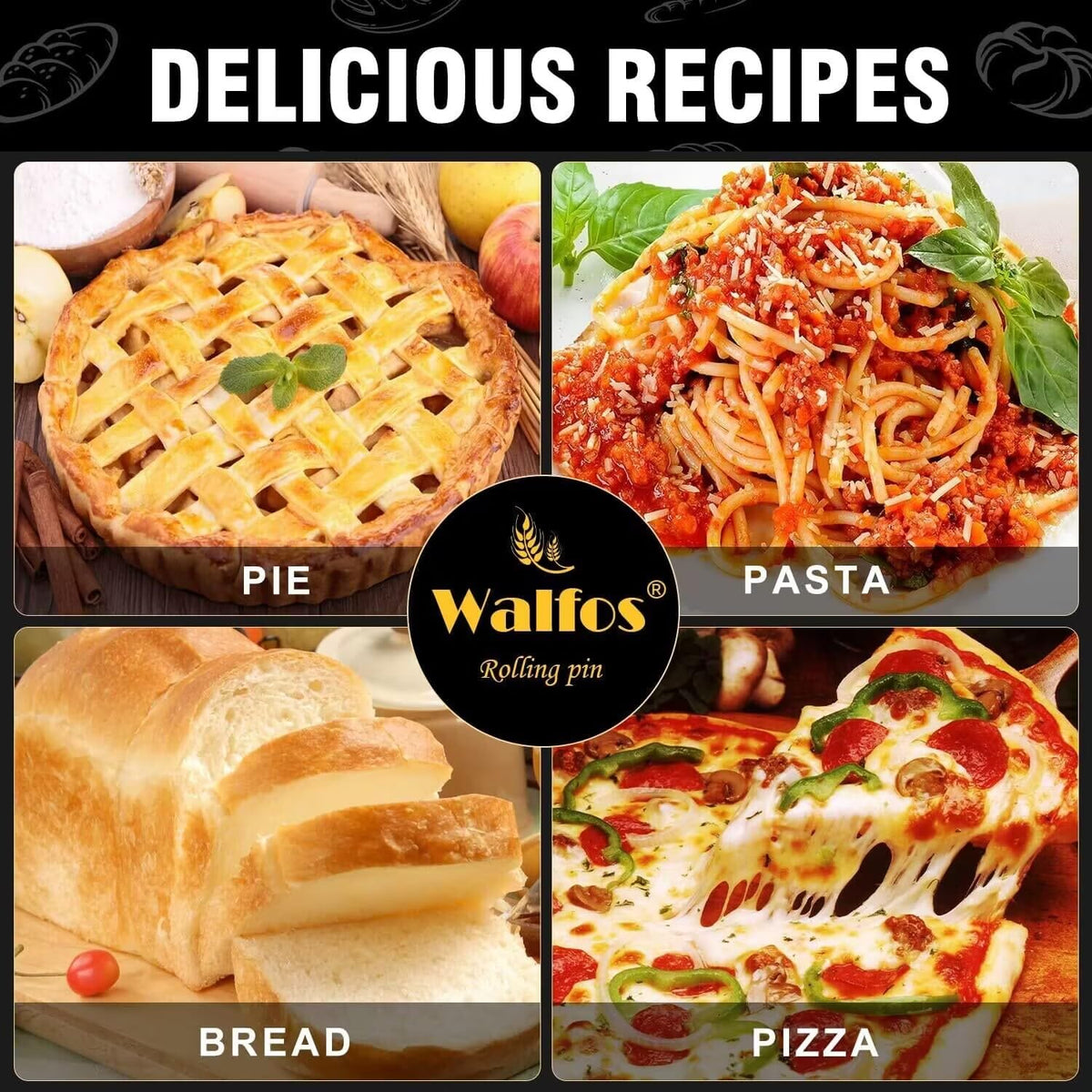Includes BPA-free silicone pastry mat for easy dough prep and cleanup