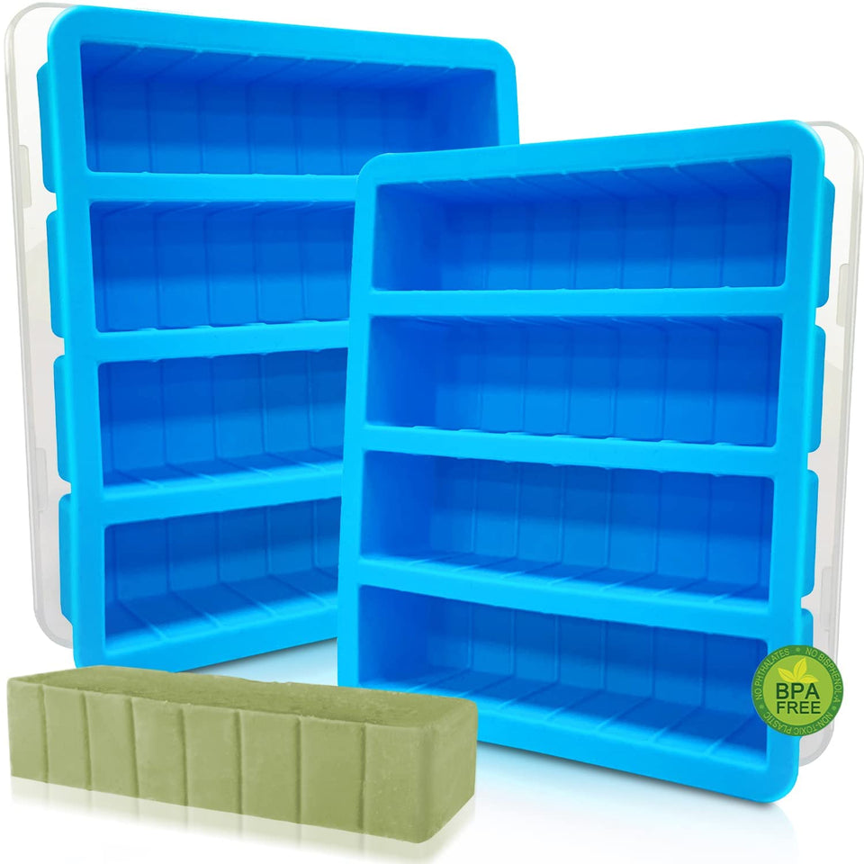 Walfos silicone butter mold with lid 2-pack for precise portions and easy storage