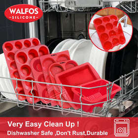 Walfos silicone Texas muffin pan BPA free and food-grade safety