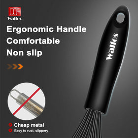 Walfos silicone whisk with hanging loop for convenient dry storage