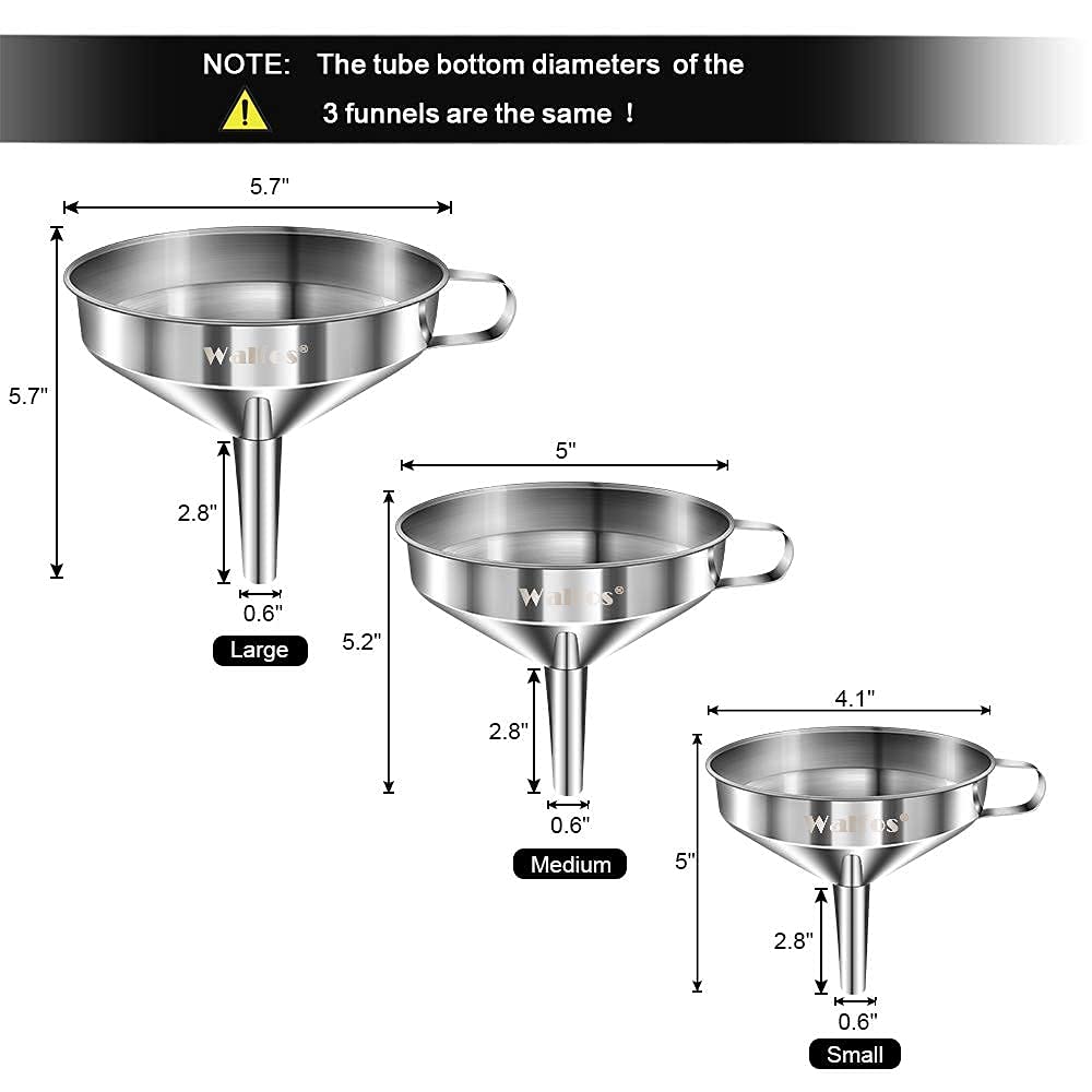 Walfos dual removable strainers prevent clogs during transfers.
