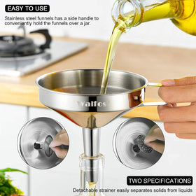 Walfos small-mouth funnel ideal for narrow bottles and spice jars.