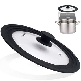 Walfos universal lid for 10-inch pans with clear glass for quick monitoring