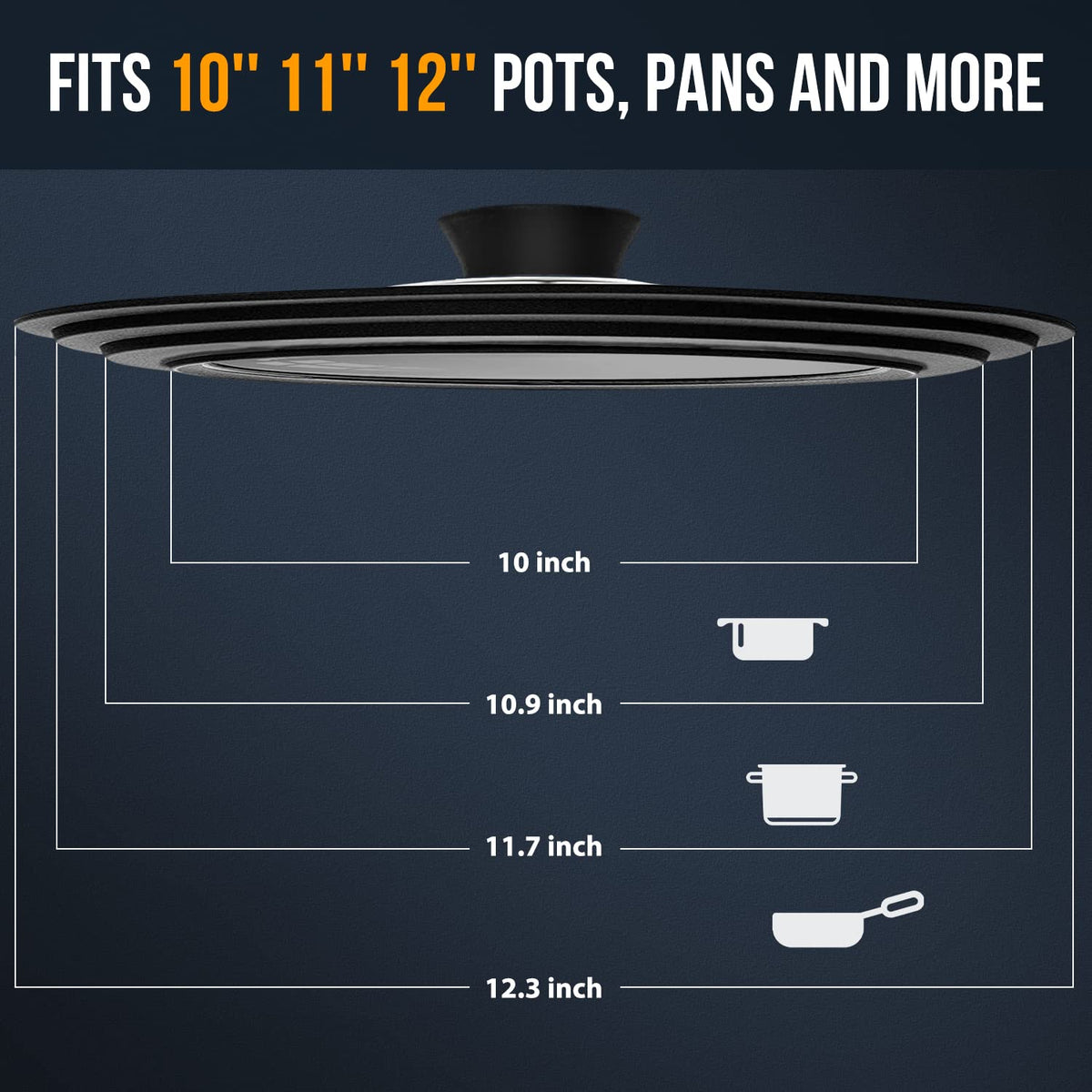 Walfos lid steam vent releases excess moisture while cooking