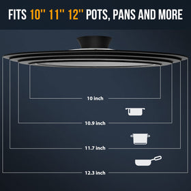 Walfos lid steam vent releases excess moisture while cooking