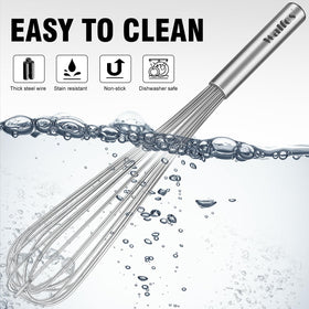 Walfos care tips for cleaning and maintenance of the whisk.