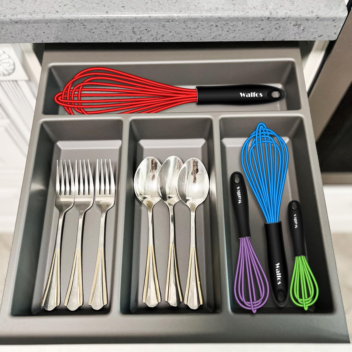 Walfos four sizes 5in to 11in for different mixing tasks