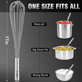 Walfos large-capacity whisk designed for powerful mixing in bulk.