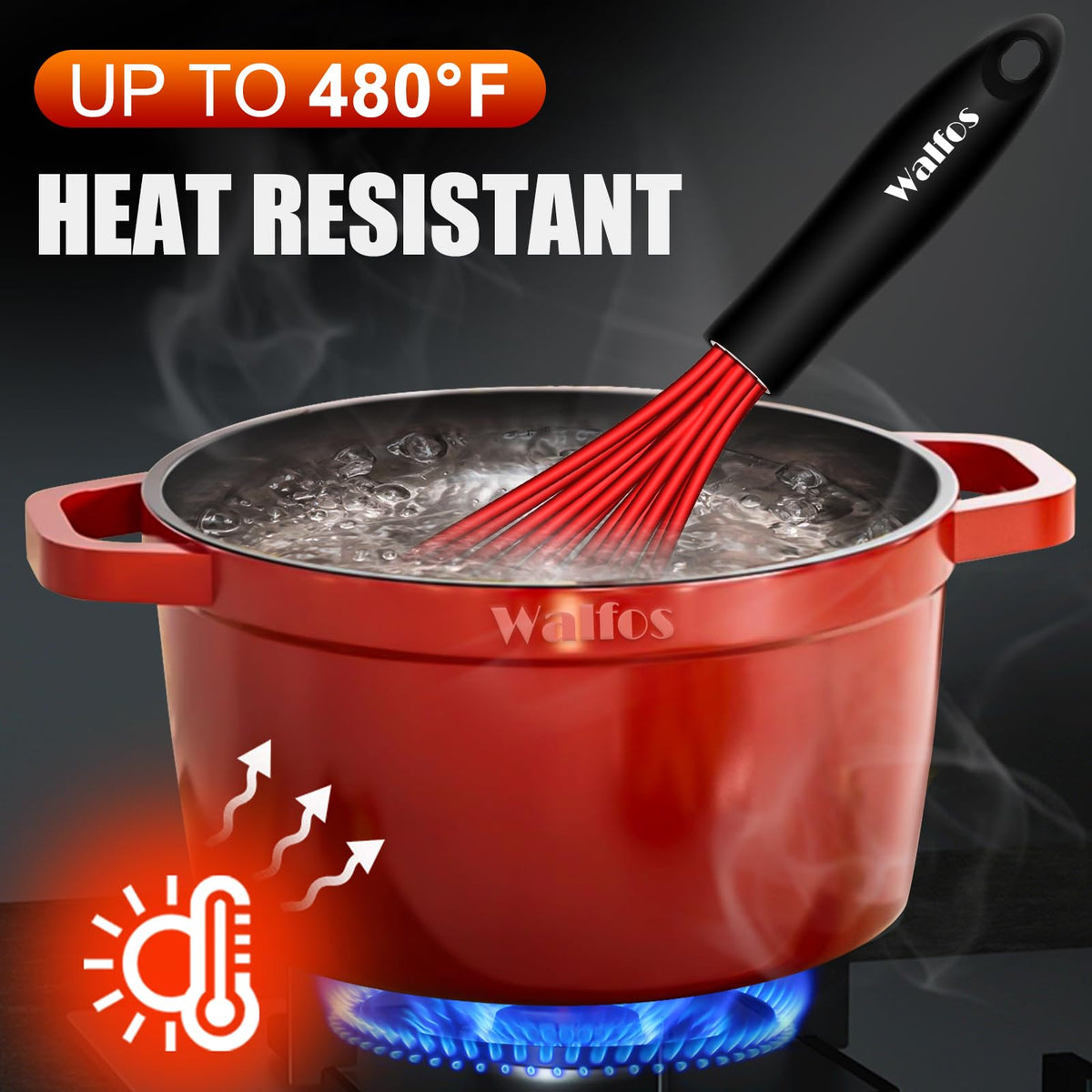 Walfos non scratch coating prevents scratching on non stick pans