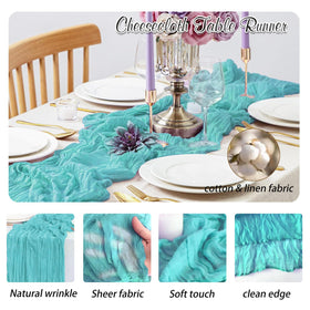 Waligoy boho gauze table runner adds vintage elegance to events