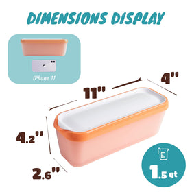 Wall Qmer double-wall insulation ice cream tub protects texture during serving.