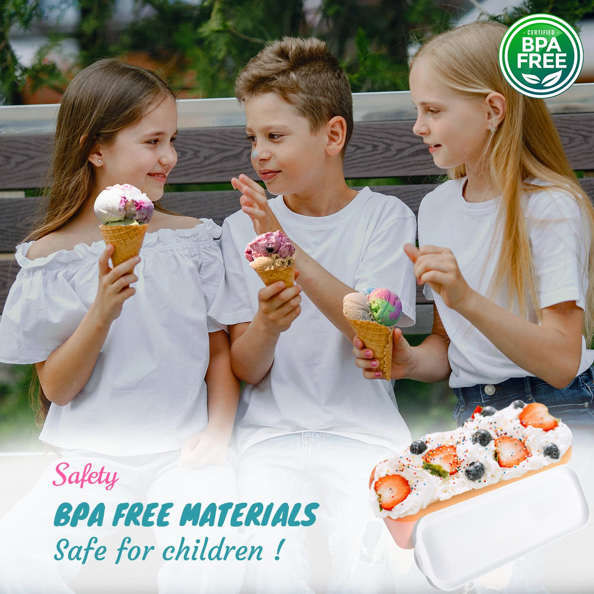 Wall Qmer fridge-door friendly ice cream tub fits compact kitchens.