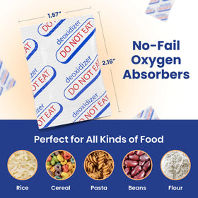 Wallaby 500cc oxygen absorbers fit 1-Gallon Mylar bags for longer storage.