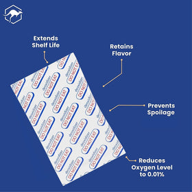 Wallaby oxygen absorbers in a Mylar bag help maintain staple freshness