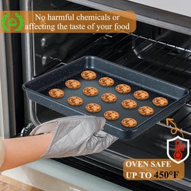 Walooza 1-inch-deep edges help prevent spills during batches of cookies or rolls.
