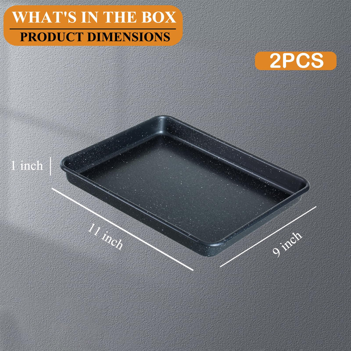 Walooza carbon steel baking sheets showcase a heavy-duty, warp-resistant design.