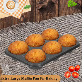 Walooza jumbo muffin pan fits standard ovens for family baking