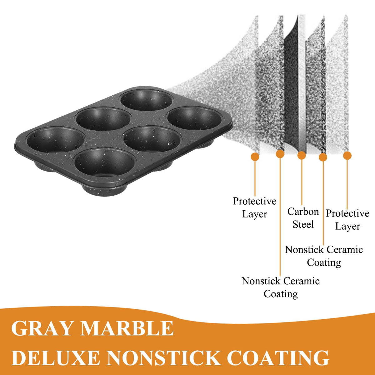 Walooza jumbo muffin pan with nonstick coating for effortless release