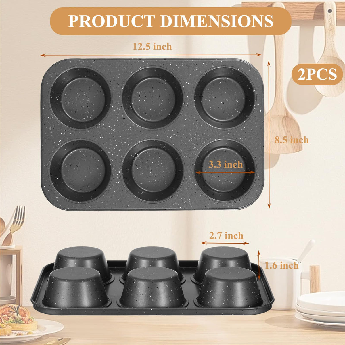 Walooza jumbo muffin pan in oven-safe setup for easy baking sessions