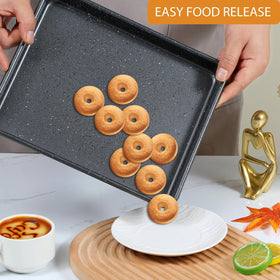 Walooza sheets are oven-safe up to 450°F for versatile baking tasks.