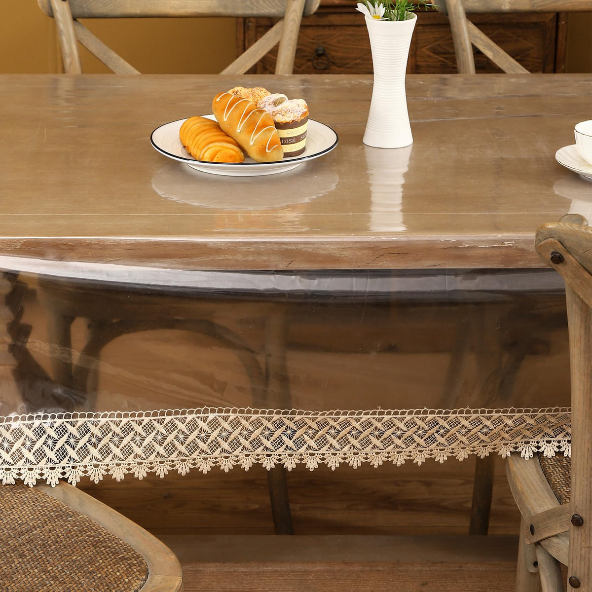 Walrus easy-clean tablecloth wipe-down cleanup after meals