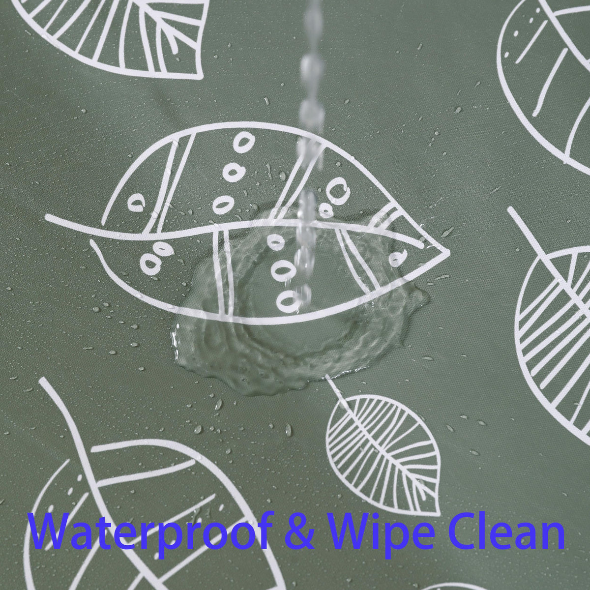 Walrus easy-clean tablecloth, wipe spills with a damp cloth.