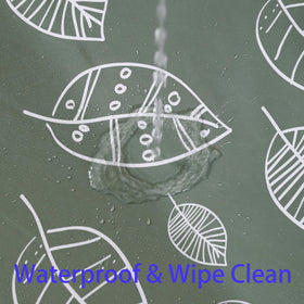 Walrus easy-clean tablecloth, wipe spills with a damp cloth.
