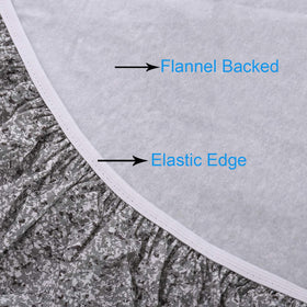 Walrus elastic edge fitted design keeps the cloth securely on round tables.