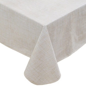Walrus heavy-duty vinyl tablecloth with flannel backing for durable, spill-resistant dining.