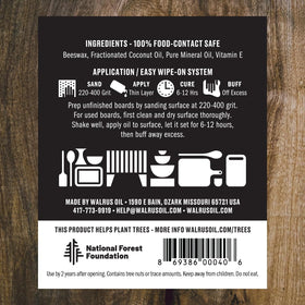 Walrus Oil applying oil to cutting board shows easy, even coverage.