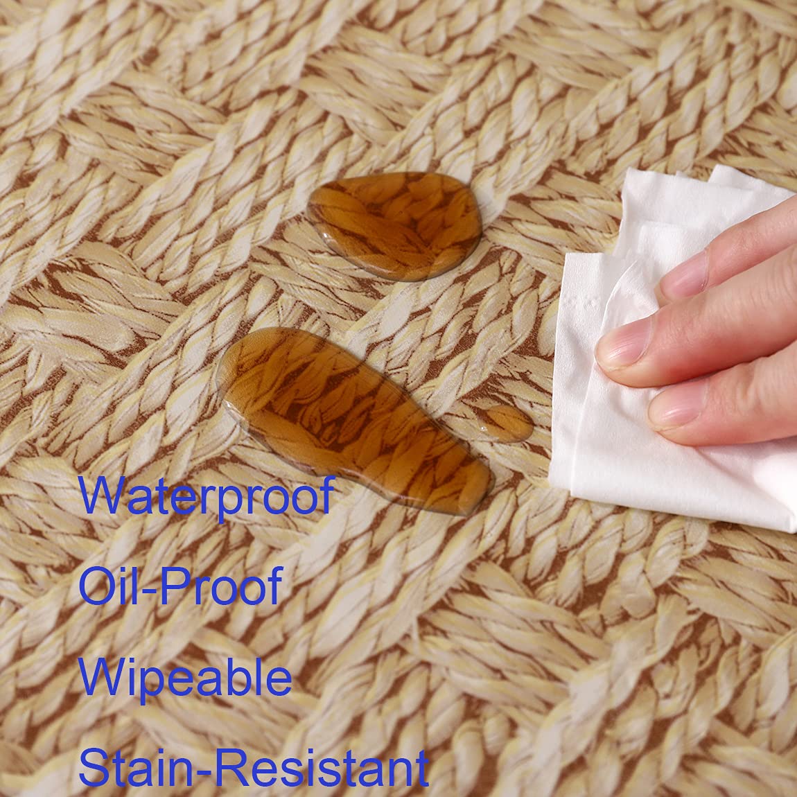 Walrus round tablecloth suitable for indoor and outdoor dining
