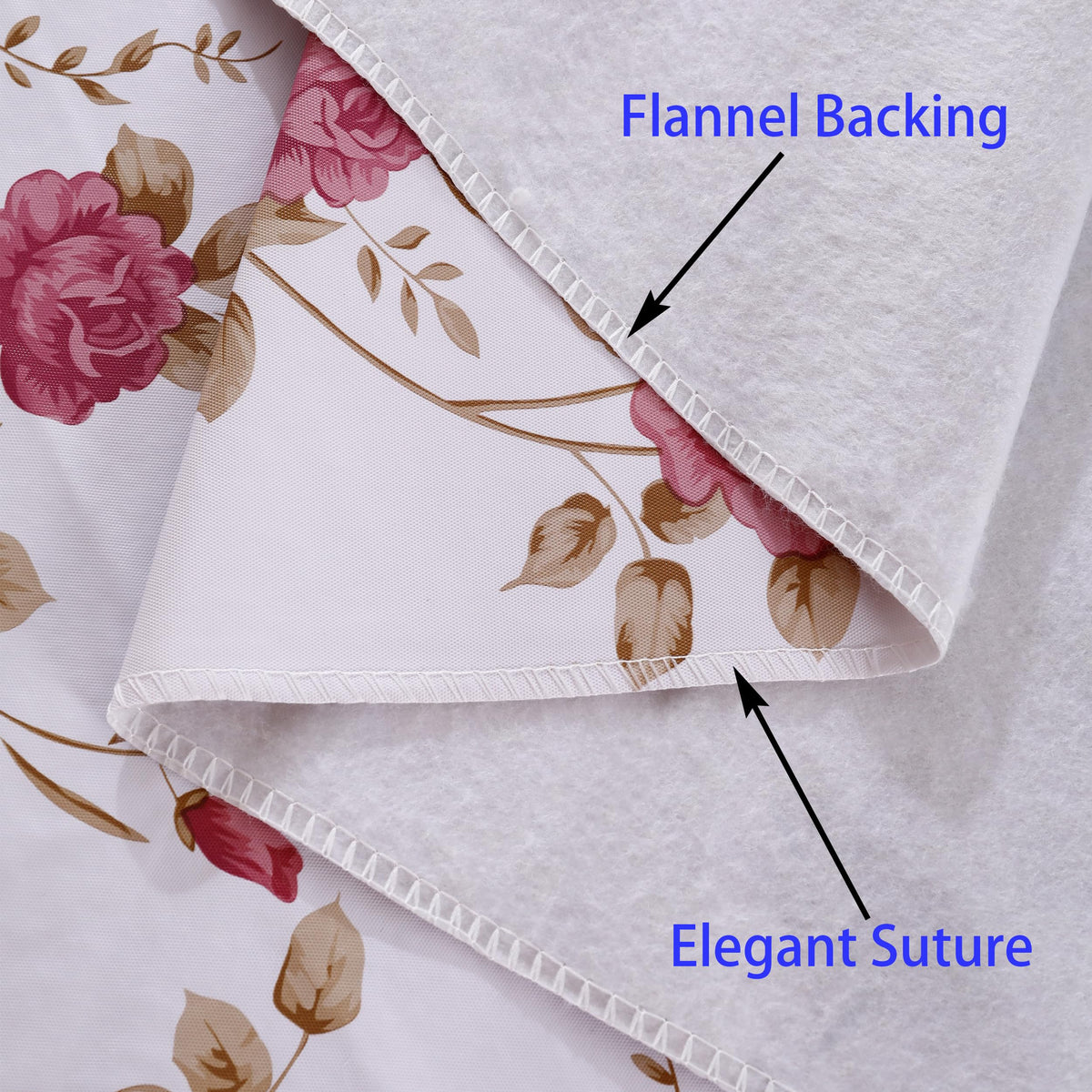 Walrus tablecloth with flannel backing adds warmth and protection for family gatherings.