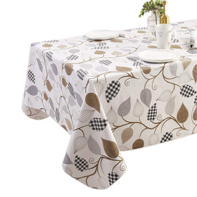Walrus tablecloth surface is stain-resistant and wipe-clean for daily dining.