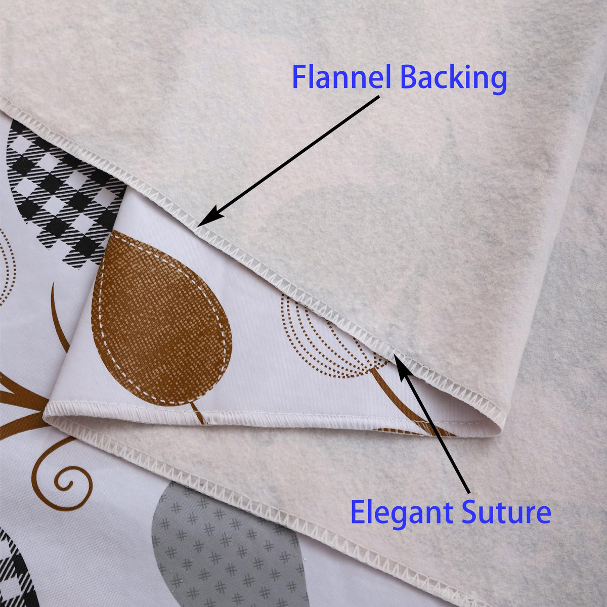 Walrus tablecloth offers waterproof coverage for easy cleanup after meals.