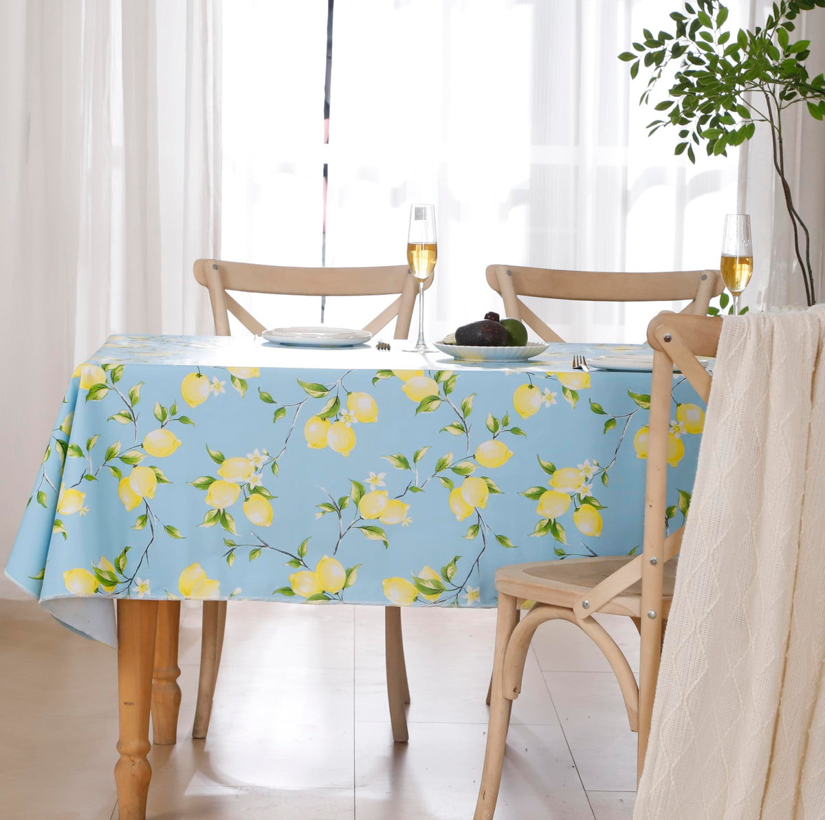 Walrus waterproof tablecloth for indoor and outdoor dining.
