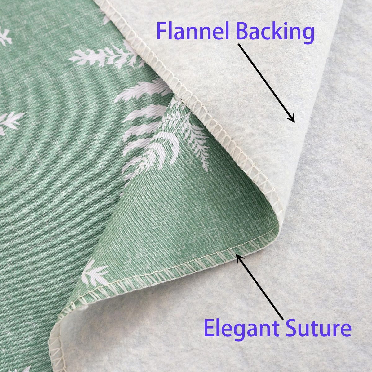 Walrus waterproof tablecloth mint leaf with quick spill cleanup for indoor/outdoor dining