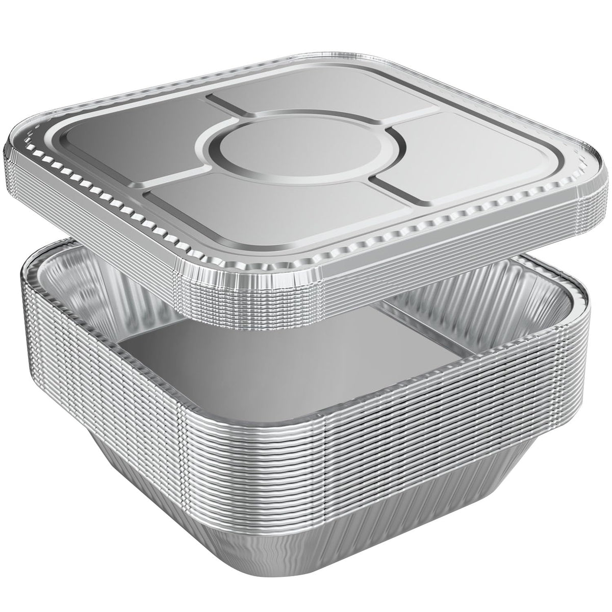 WANBAO 8x8 foil pans with lids for seamless catering and storage.