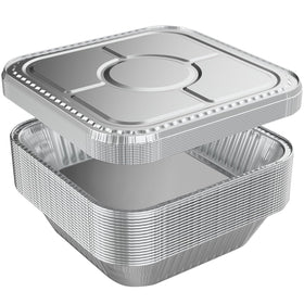 WANBAO 8x8 foil pans with lids for seamless catering and storage.