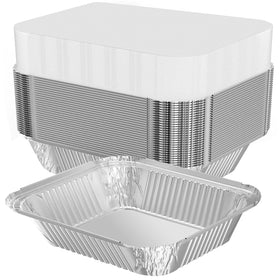 WANBAO 2.25 lb pans with cardboard lids, perfect for freezing leftovers.